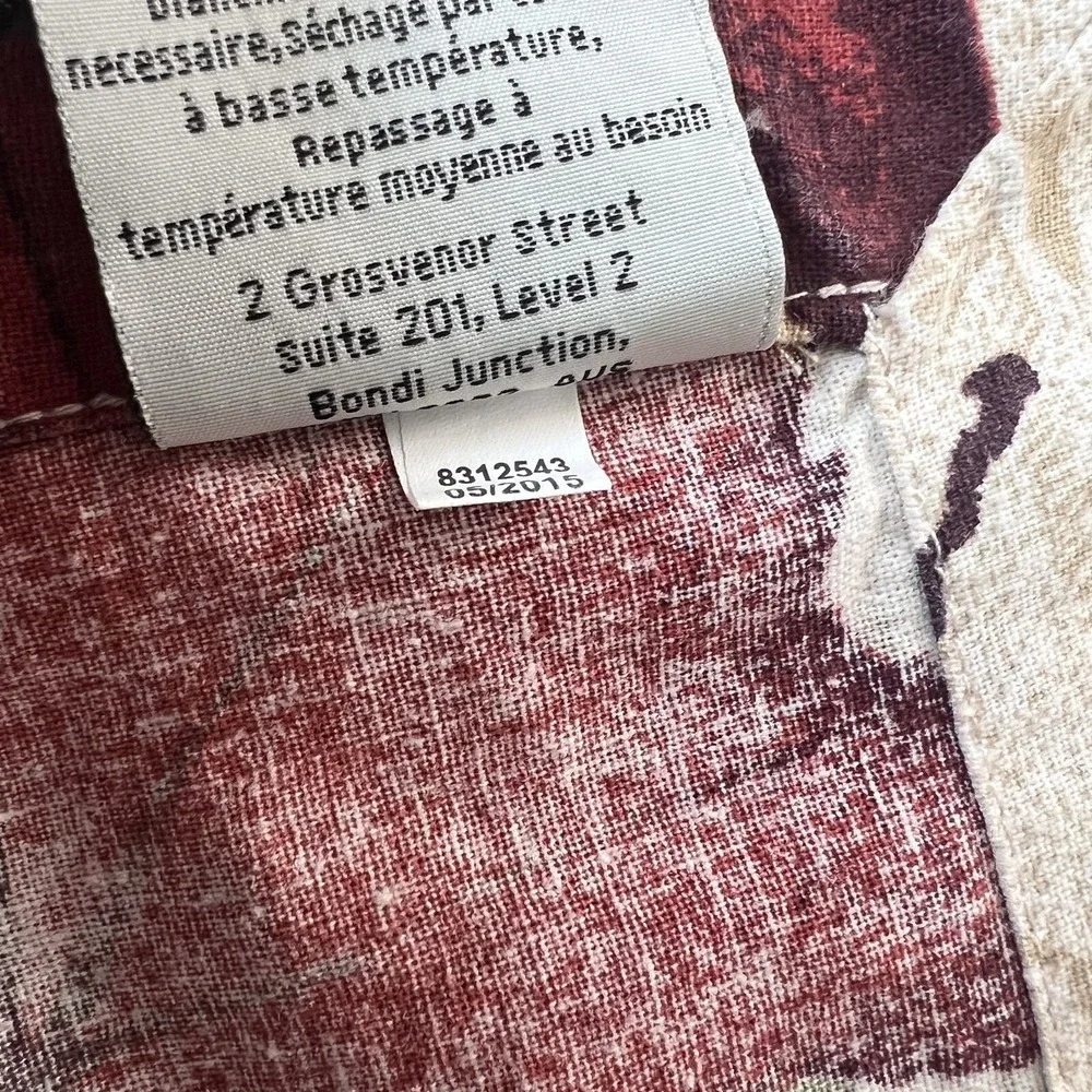Pottery‎ Barn Linen Blend Napkins Set Of 2 Floral Fall Leaves Preloved